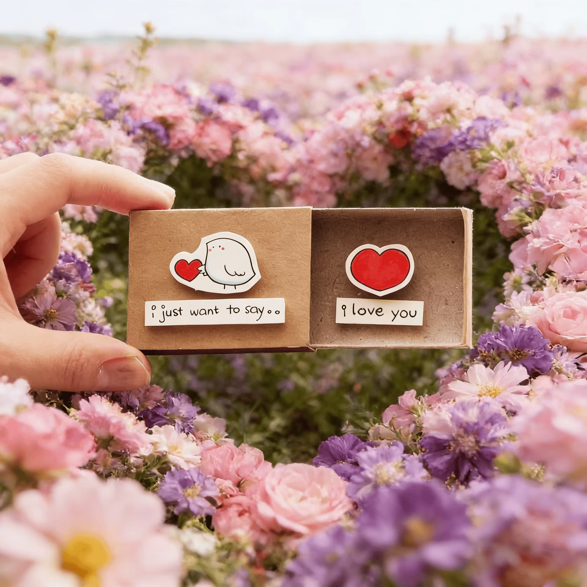Carte de boîte d'amour faite à la main – Message romantique « Je t'aime » Cadeau pour la Saint-Valentin, l'anniversaire, le mariage - Surprise pour elle/lui ​