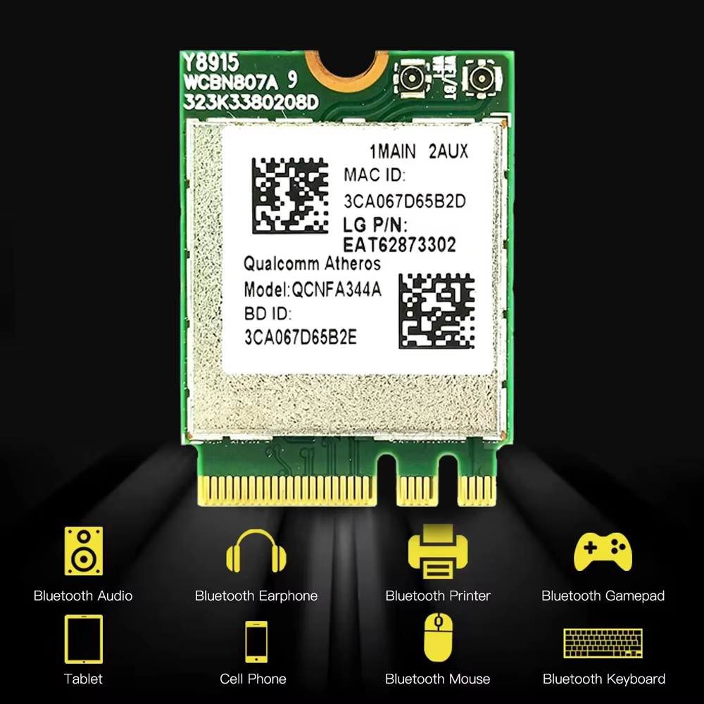 KEBIDUMEI – carte réseau sans fil double bande 9560NGW AC Cnvio 1733M BT 5.0 QCNFA344A