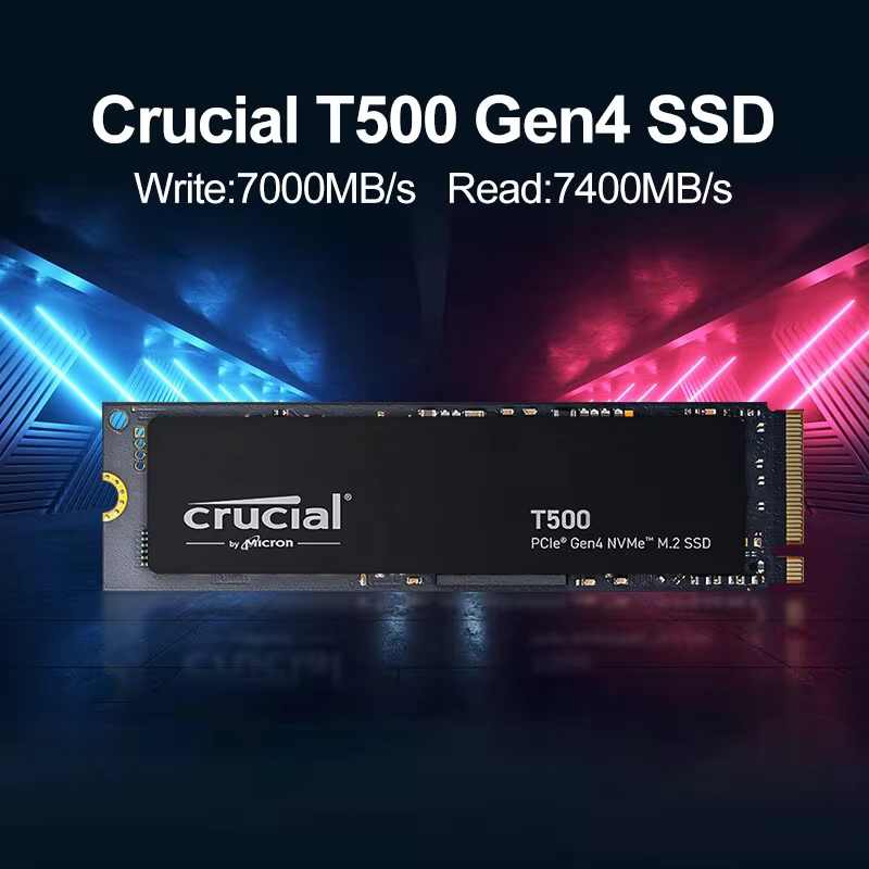 SSD NVMe M.2 Crucial T500 1 To Gen4 7300 Mo/s pour PS5