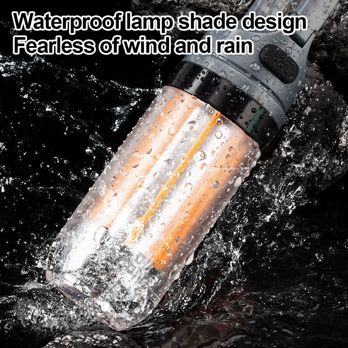 Portable USB Rechargeable LED Camping travail lumière lanterne lampe de poche étanche Super lumineux extérieur lampe à main avec crochets