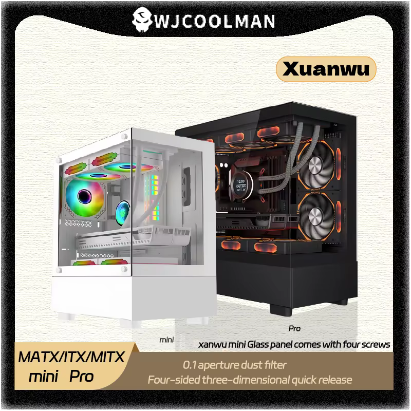 Boîtier PC WJCOOLMAN Xuanwu Mini/Pro M-ATX ITX 270 °