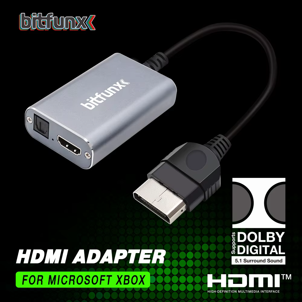 Bitfunx HDMI ™ Adaptateur pour consoles de jeu rétro classiques XBOX