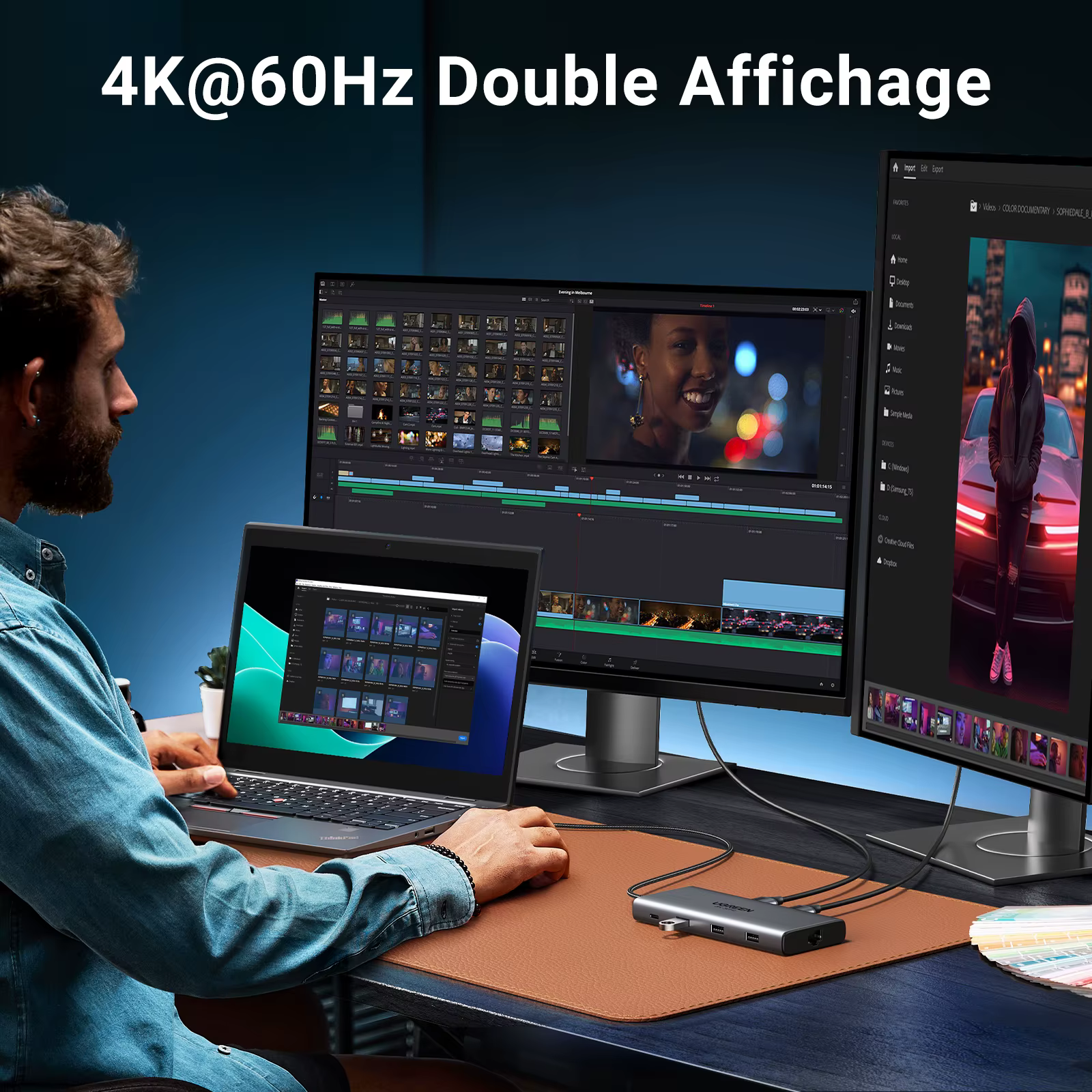 UGREEN double HDMI USB-C HUB 8K 4K