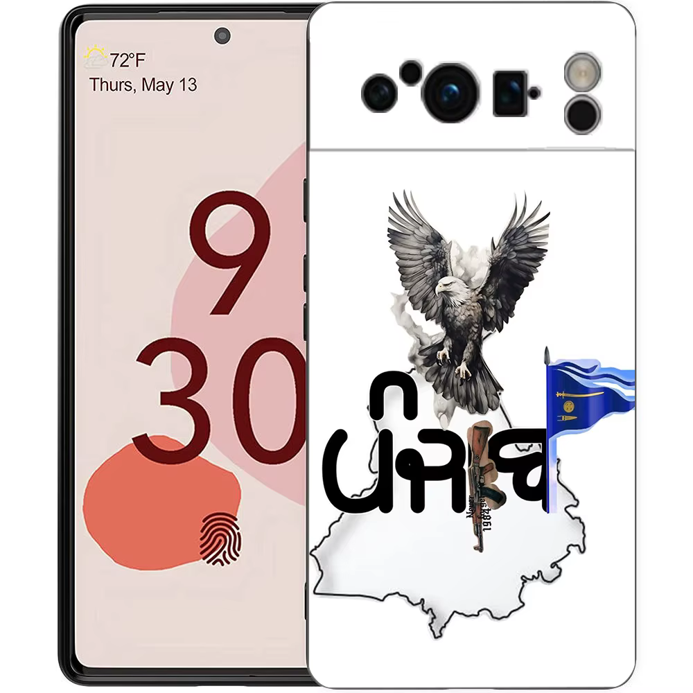Punjab carte coque de téléphone pour Google Pixel 10 9 8 7 6 Pro XL 9A 8A 6A 7A 5G souple antichoc TPU couverture noire