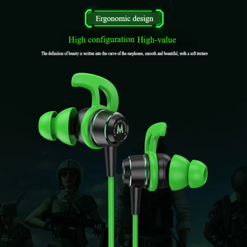 Casques de jeu HiFi dans l'oreille coude à 90 degrés Type C 3.5mm casque filaire de jeu pour Samsung Galaxy S25 Ultra iPhone 16 Pro Max