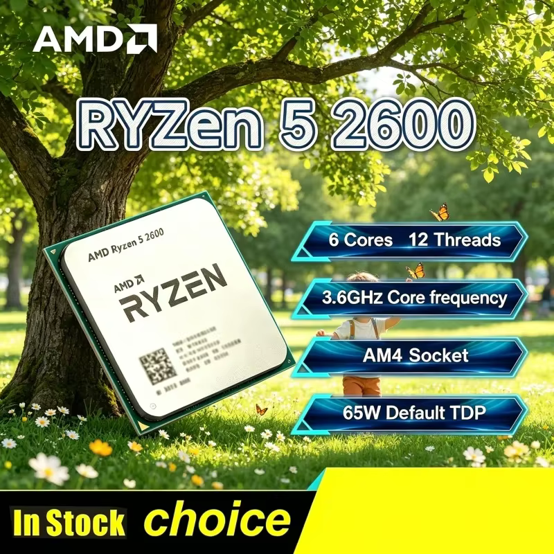 Processeur de bureau AMD Ryzen 5 R5 2600 3