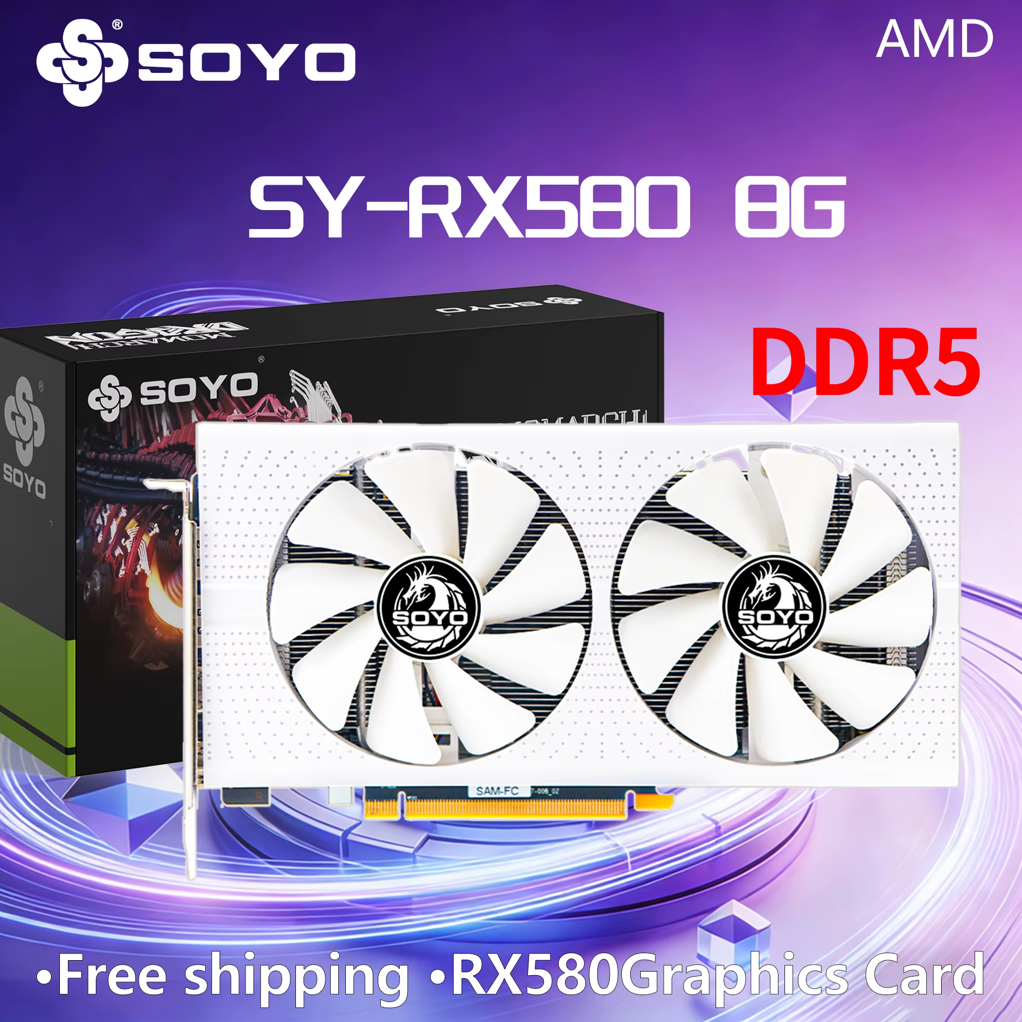 Cartes graphiques SOYO Radeon RX580 8 go de mémoire GDDR5