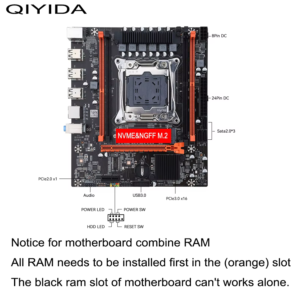 Kit de carte mère de jeu X99 avec processeur Xeon E5 2680 V4