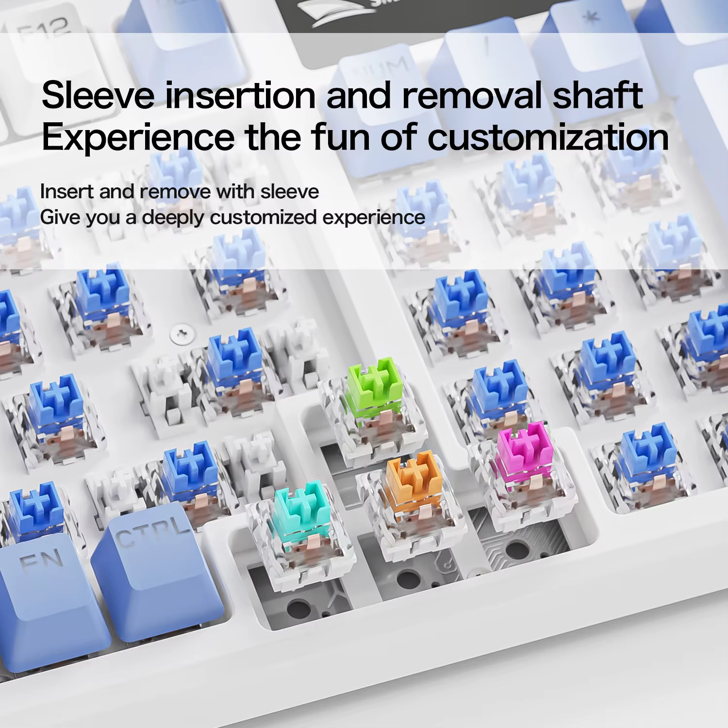 SMAILWOLF SK15 clavier mécanique filaire de jeu pour ordinateur portable retournement complet personnalisé en espagnol