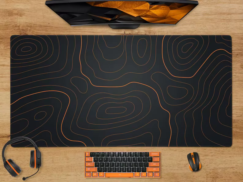 Tapis de souris abstrait topographique