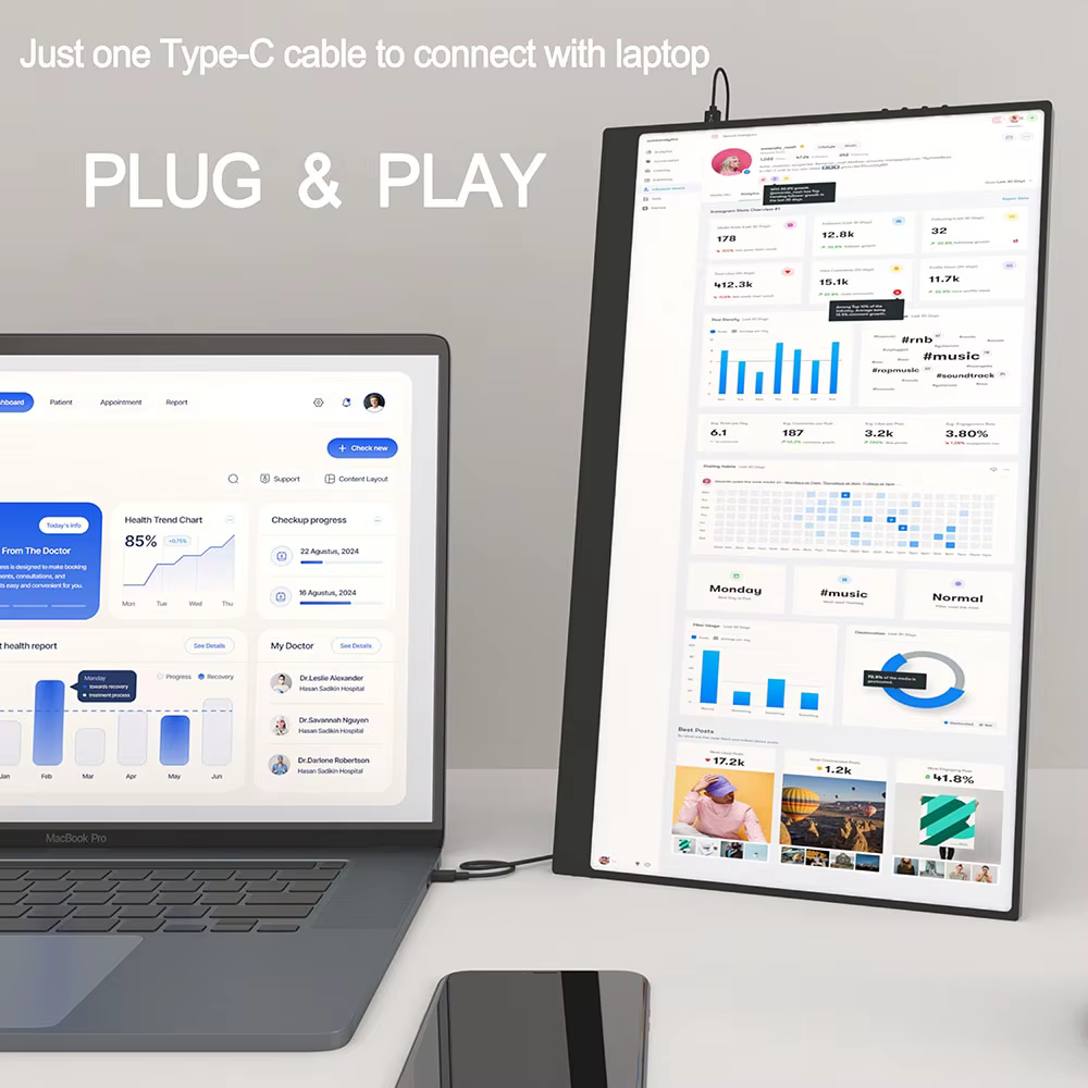 [Offre spéciale] Écran tactile portable de 14 pouces, affichage 16:9 Full HD 1080P pour ordinateur portable, moniteur tactile externe