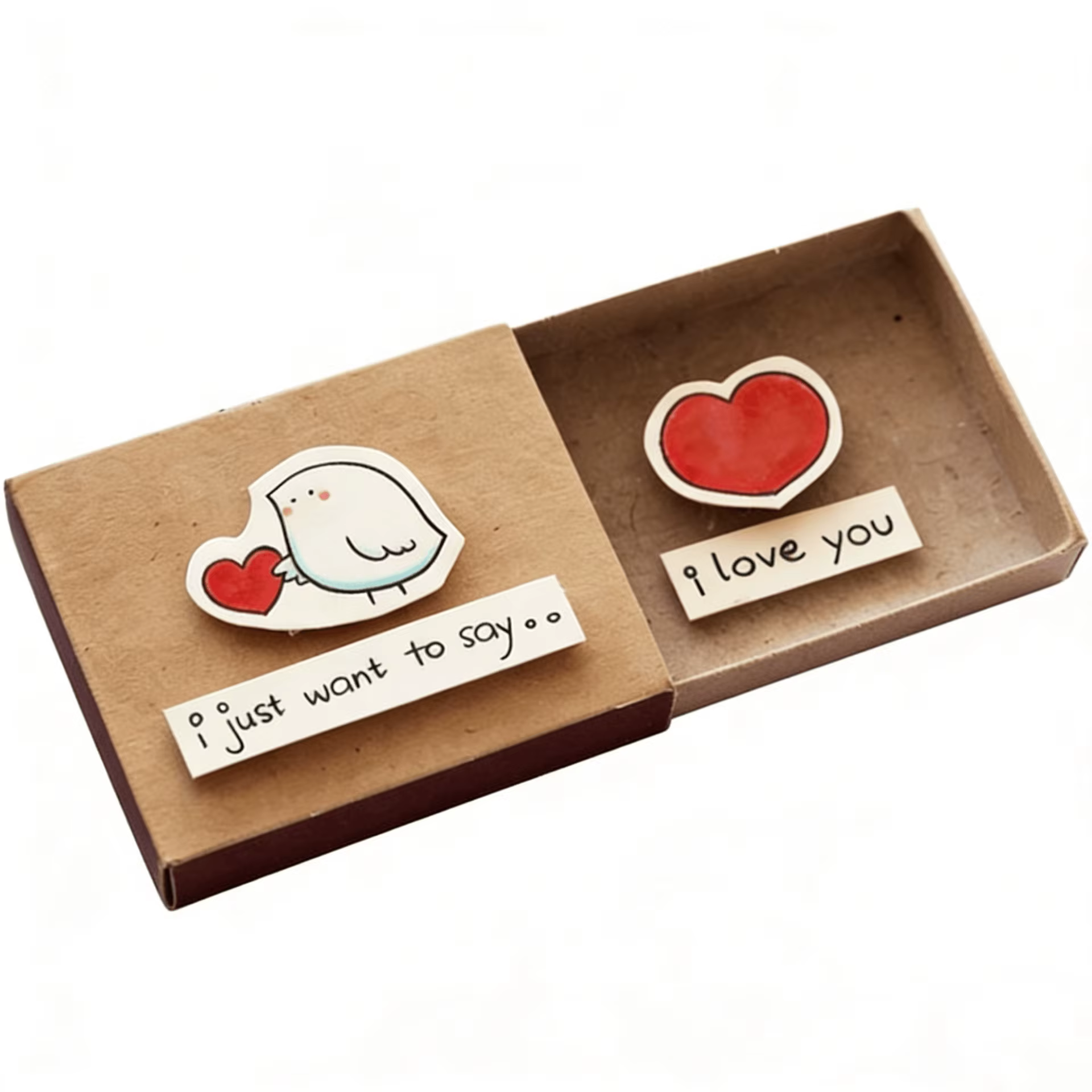 Carte de boîte d'amour faite à la main – Message romantique « Je t'aime » Cadeau pour la Saint-Valentin, l'anniversaire, le mariage - Surprise pour elle/lui 