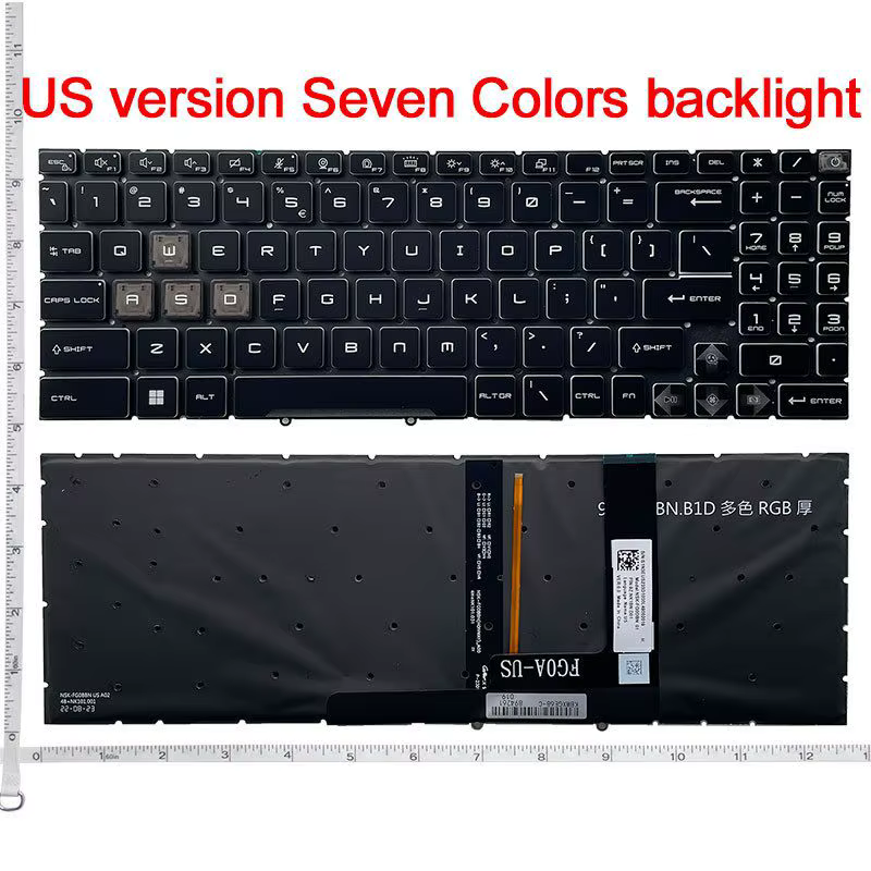 Nouveau clavier d'ordinateur portable américain pour MSI Crosshair 15 B12UEZ Cyborg15 A12VE A13V pulse15 B13v Katana 15 B13VFK B13VGK B13VEK B12VGK B12VFK
