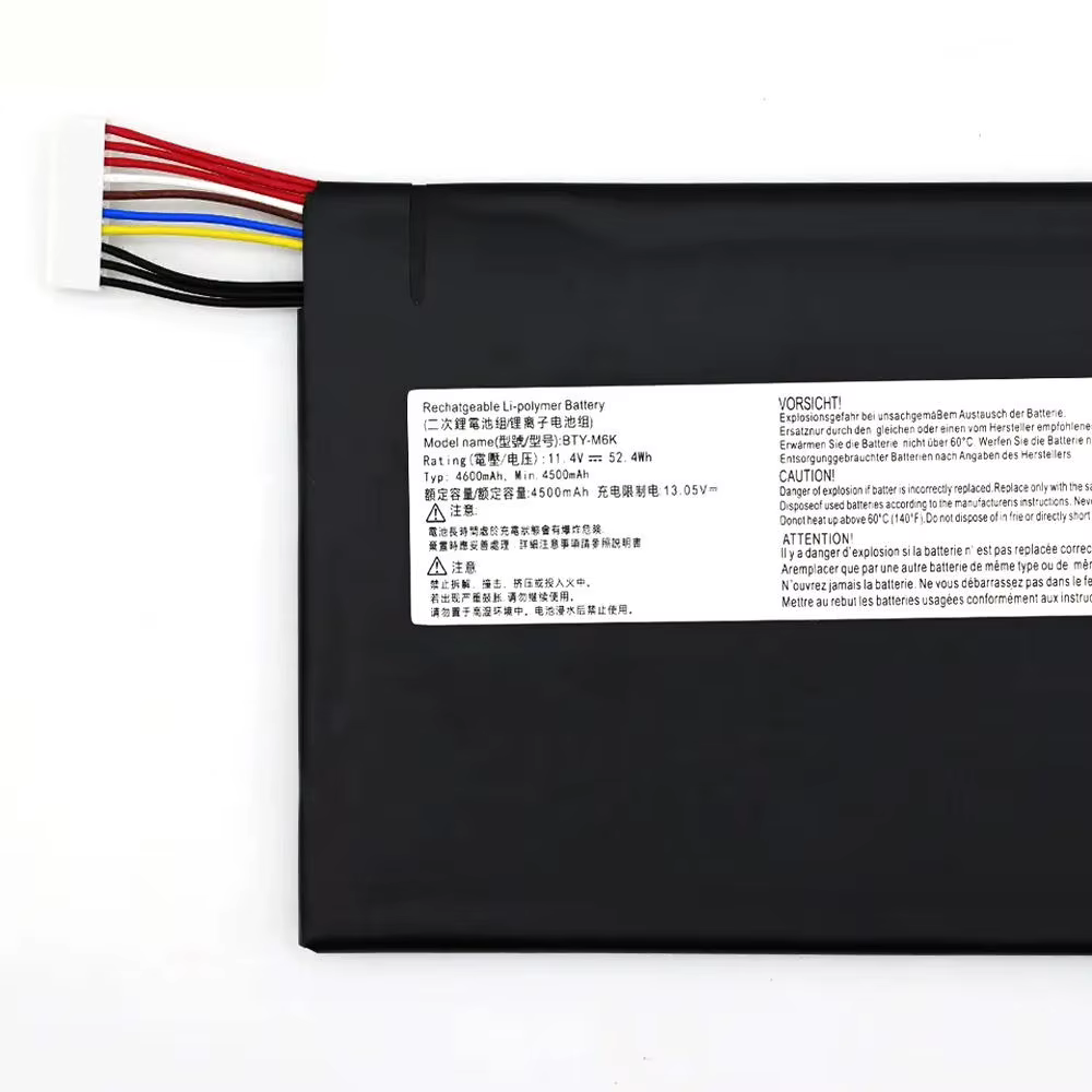 Batterie d'ordinateur portable d'origine pour gelée GF65 Mince 9SD 9SE 9SEX 9SEPoly 10SDR 10SE GSCafe VR BTY-M6K