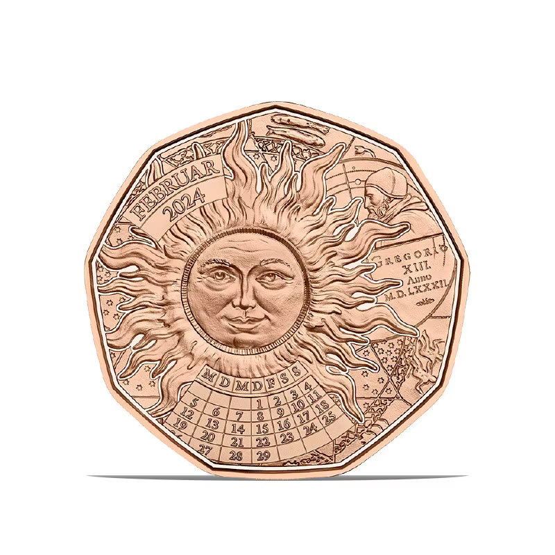 Pièce de monnaie commémorative en cuivre de 5 euros d'Autriche 2020-2026 UNC