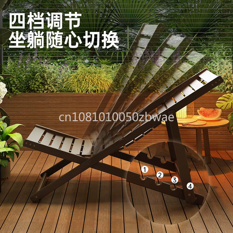 Chaise longue en bambou réglable sur quatre niveaux, pliable, pour usage domestique, permettant de s'asseoir ou de s'allonger, chaise de repos estivale pour le bureau