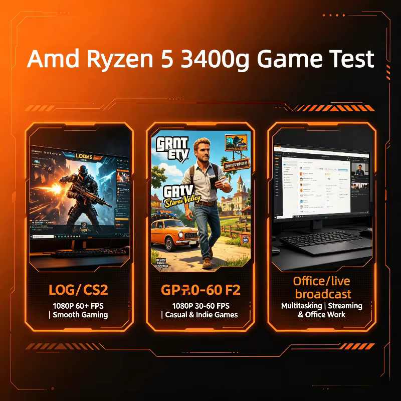 Processeur AMD Ryzen 5 3400G 4 cœurs 8 threads APU 3