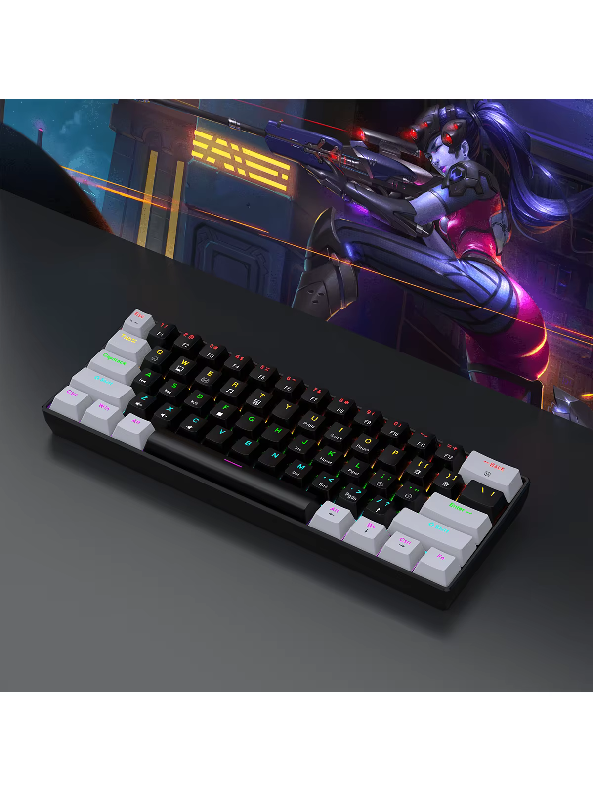 Clavier mécanique de jeu filaire 60%
