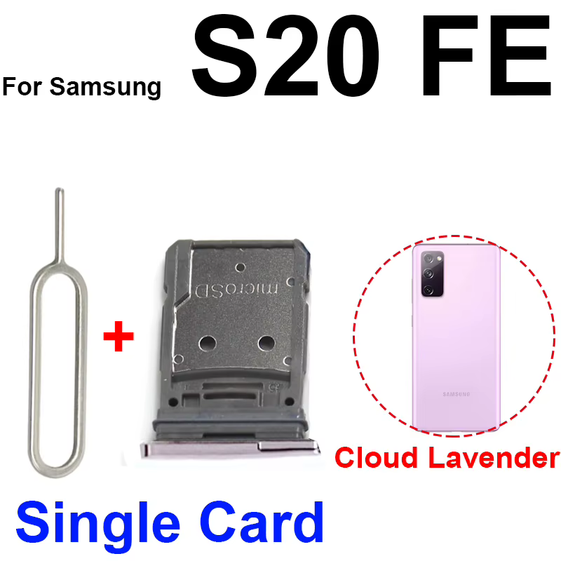 Plateau de lecteur de carte SIM simple + double, 1 pièce, pour Samsung Galaxy S20 FE SM-G781B G781U G781N G7810, support de carte SIM SD pour téléphone portable