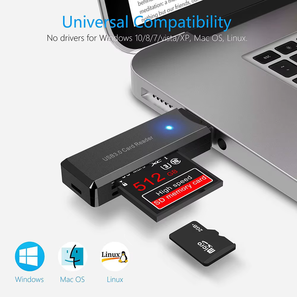 Lecteur de carte USB3.0 Micro SD HC XC TF MIMC RSMMC