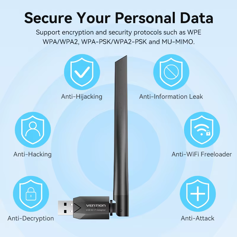 Vention adaptateur WiFi AC650 WiFi5 5G et 2.4G USB