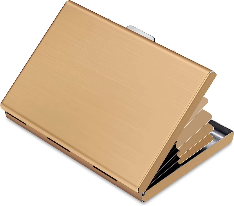 Anti-Scan RFID 6 cartes grande capacité en aluminium métal porte-carte de crédit mince blocage portefeuille étui carte de visite Protection tenir