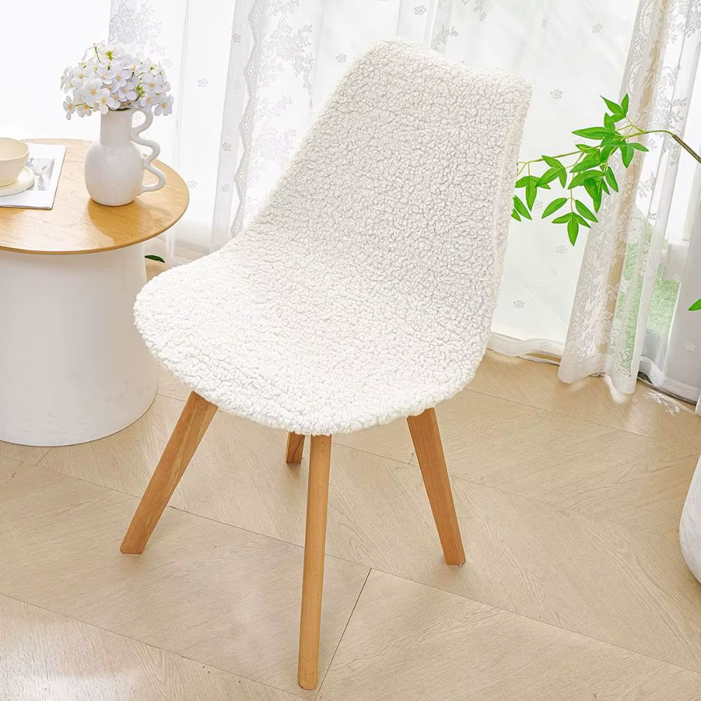 Housse de chaise de bar en tissu extensible, moderne et minimaliste, antidérapante, texture douce, amovible et lavable
