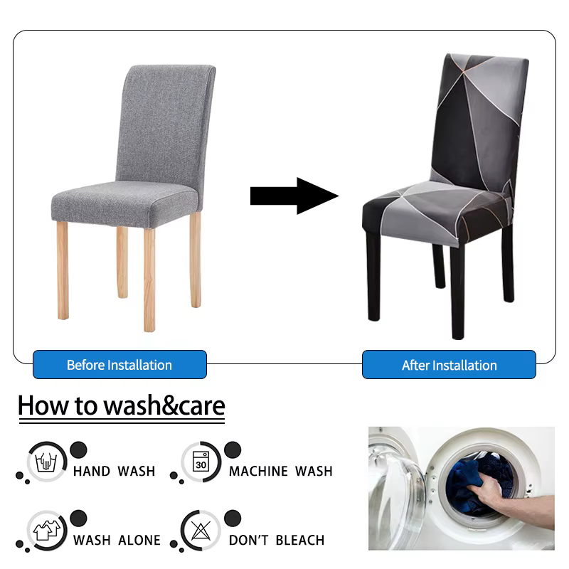 Housse de chaise de salle à manger élastique de couleur unie, 1 pièce, étui de siège extensible, housse de chaise pour salle à manger, mariage, hôtel, Banquet, bureau