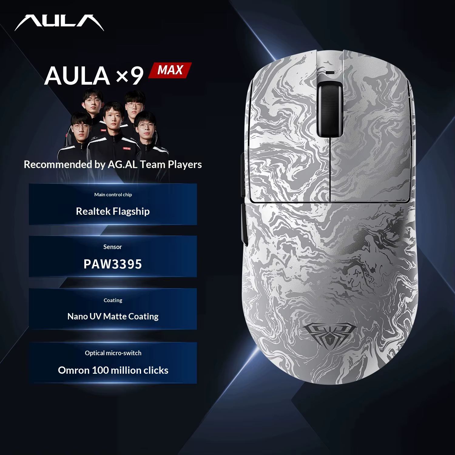 Souris de jeu AULA X9 Max Ultra sans fil