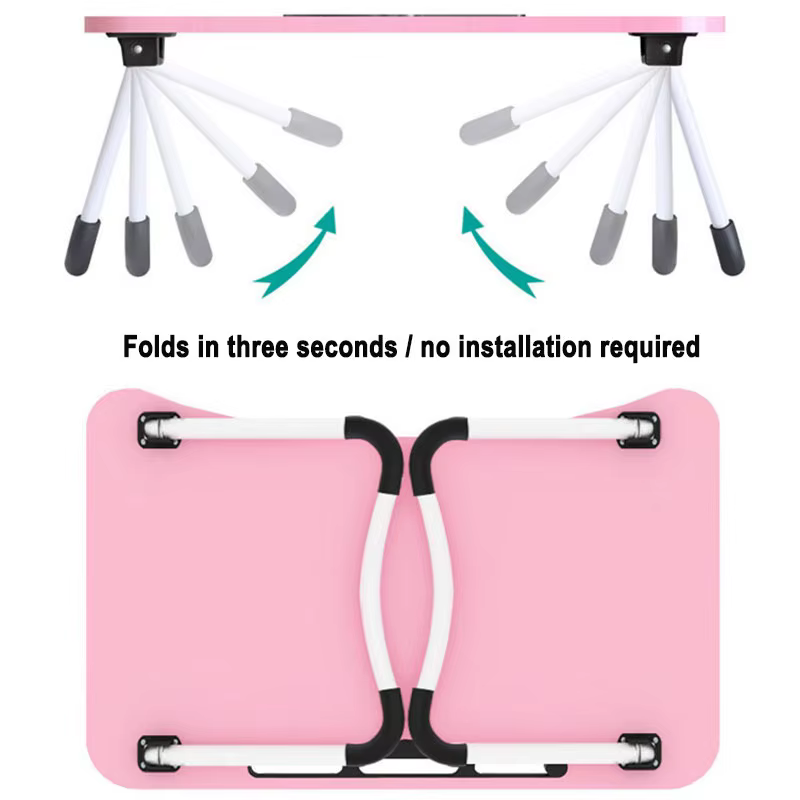 Table d'ordinateur portable, table de lit, table pliable, table d'étude