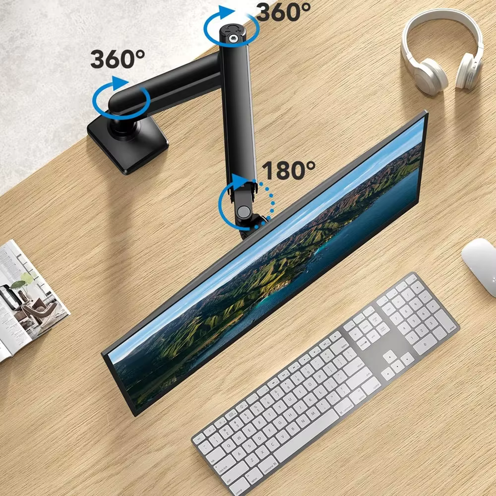 Support universel pour moniteur unique jusqu'à 32 pouces et 19.8 lb par écran