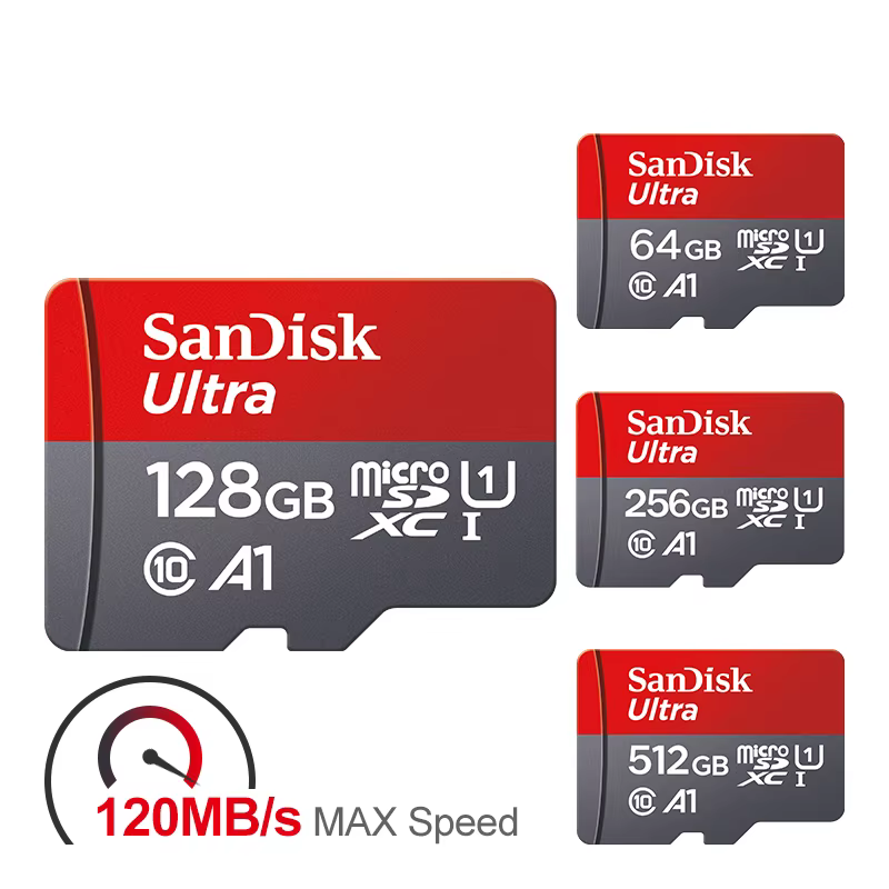 Ultra microsd 128GB 32GB 64GB 256GB 512GB A1 carte Micro SD SD TF