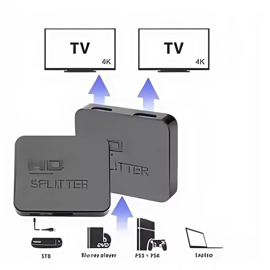 Répartiteur HDMI 1x2 4K – Distributeur vidéo 1 entrée 2 sorties pour double moniteur