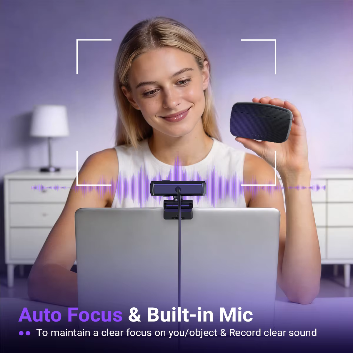 FIFINE 2K QHD PC Webcam pour les jeux et la diffusion en direct