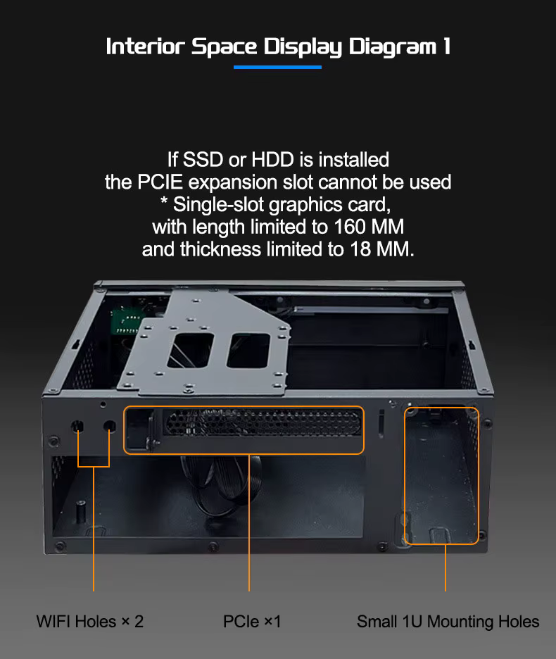 Mini boîtier d'ordinateur ITX Support de châssis HTPC