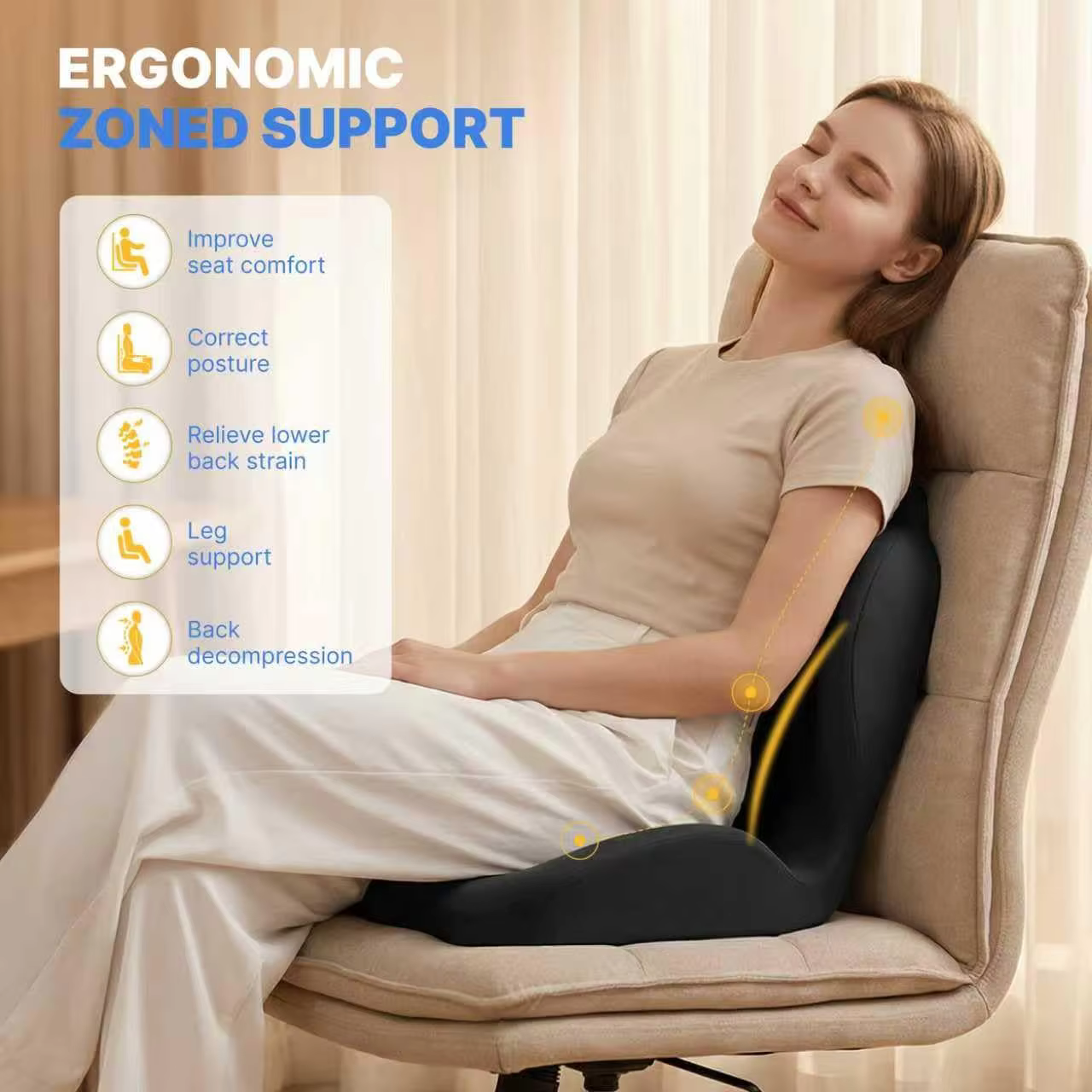 Coussin de siège pour chaise de bureau