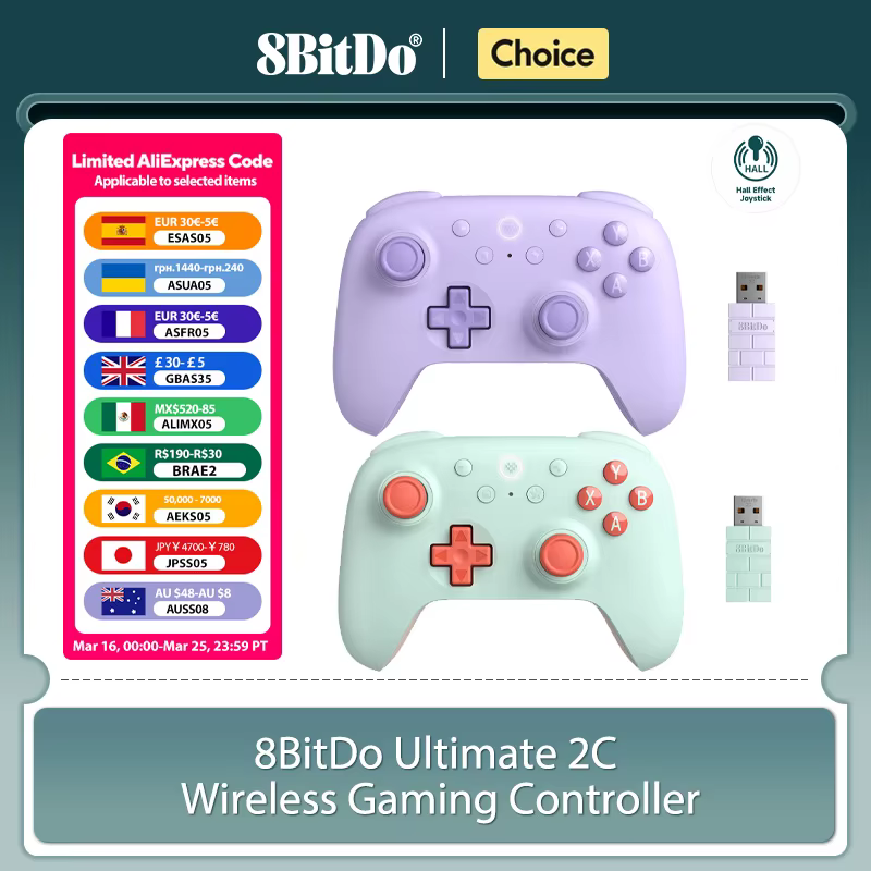 Contrôleur de jeu sans fil 8BitDo Ultimate 2C pour PC