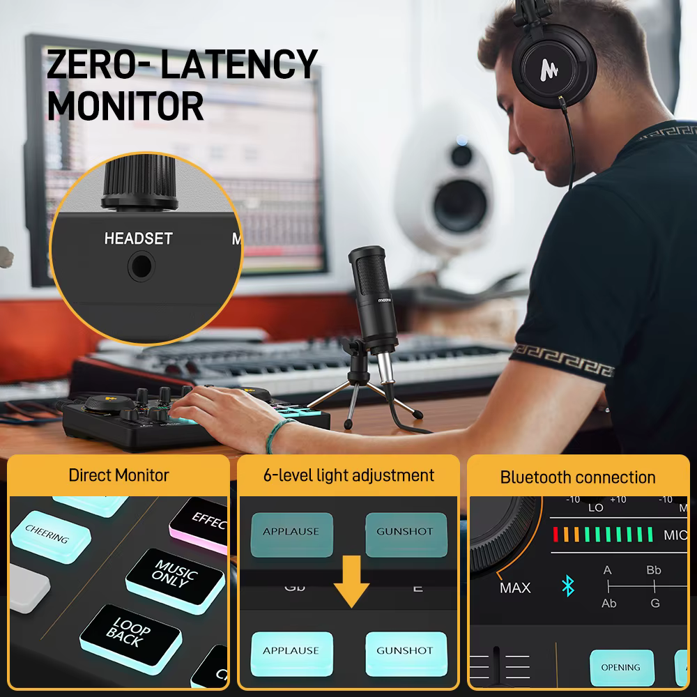 Ensemble carte son et microphone Maono AM200-S1