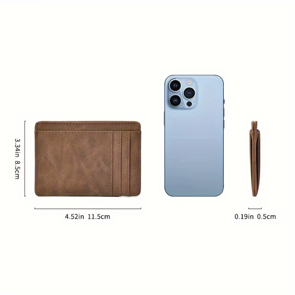 Porte-cartes en cuir pour hommes et femmes, Mini portefeuille court Ultra-fin, fente multi-cartes, Design Simple, porte-monnaie universel en PU