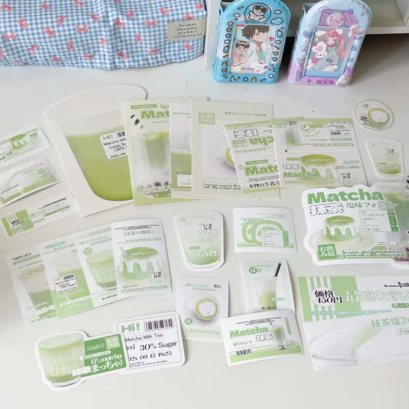 Kit d'emballage pour scrapbooking INS : Adhésifs et étiquettes pour cartes photo, style coréen, pour journalisation DIY et fournitures de fabrication de cartes