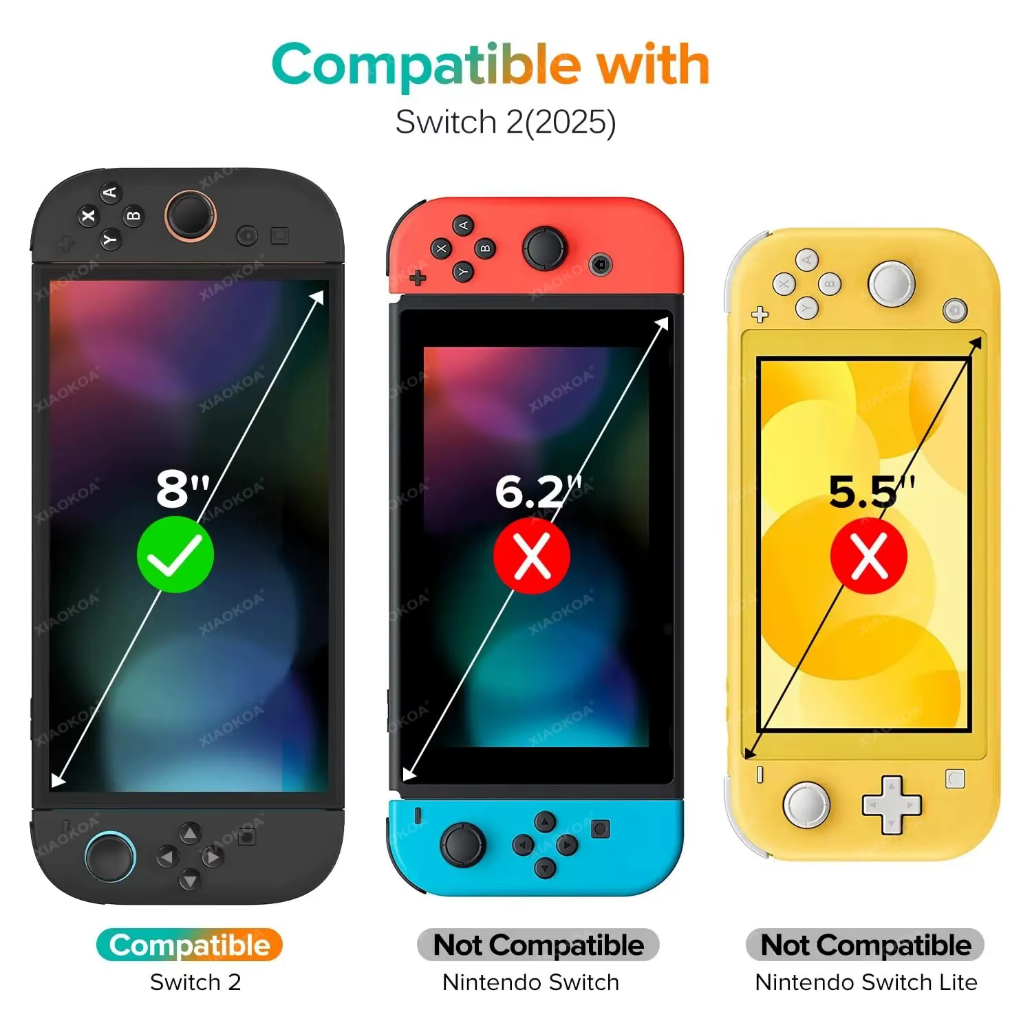 Protection d'écran en verre trempé HD NS2 pour Switch 2