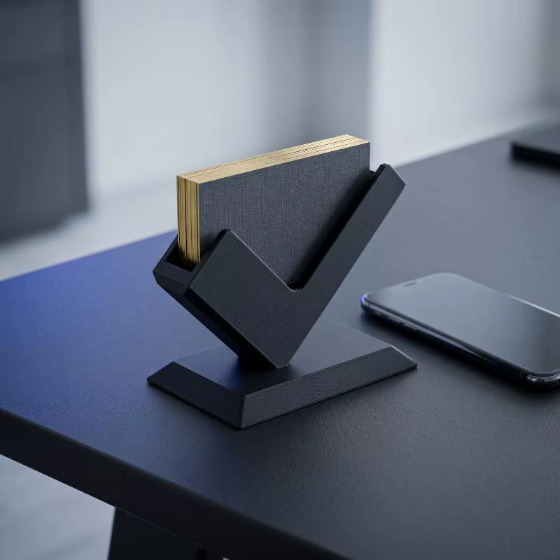 Support de cartes de visite imprimé en 3D, organisateur de cartes de bureau peu encombrant, texture mate pour les petites entreprises - Présentoir de magasin