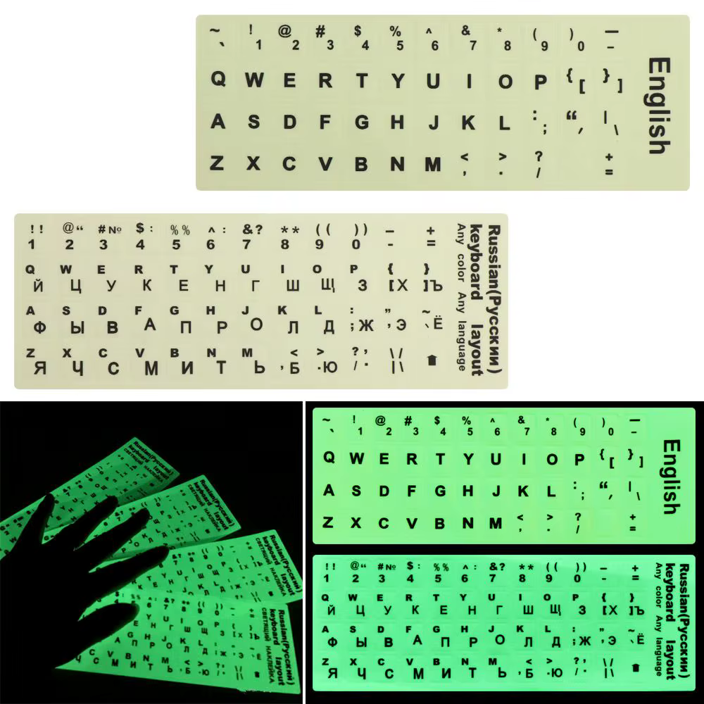 Shoous-Autocollants de clavier avec lettre