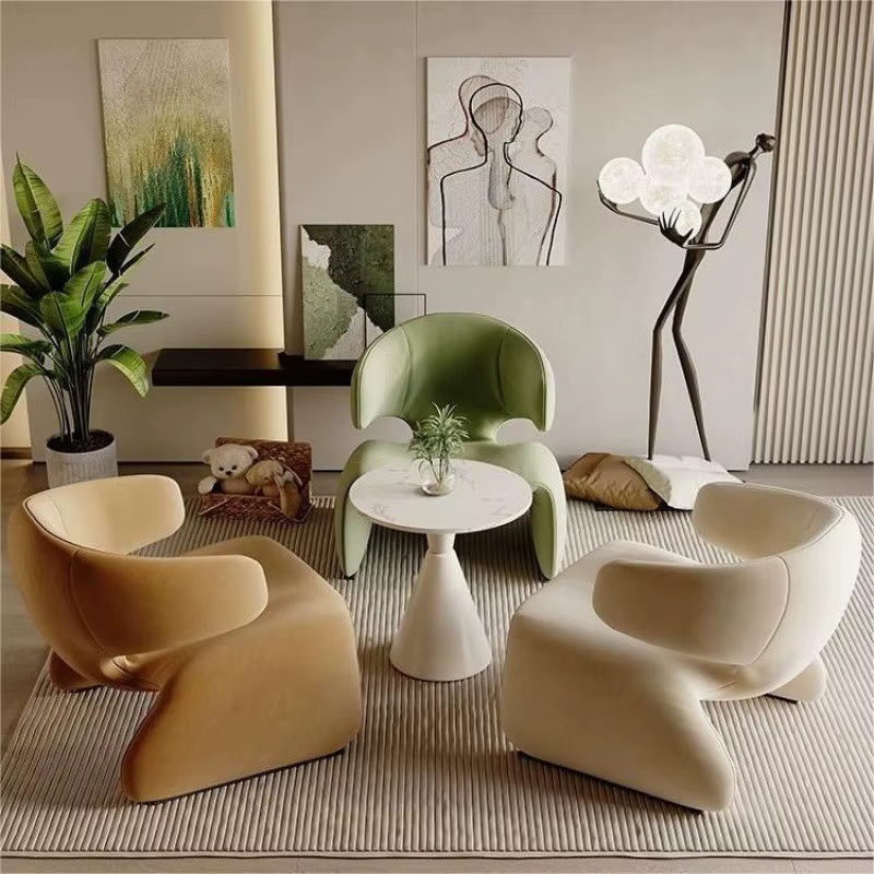 Canapé simple créatif design chaise simple Table de négociation et chaises canapé de loisirs zone de repos canapé d'hôtel chaises