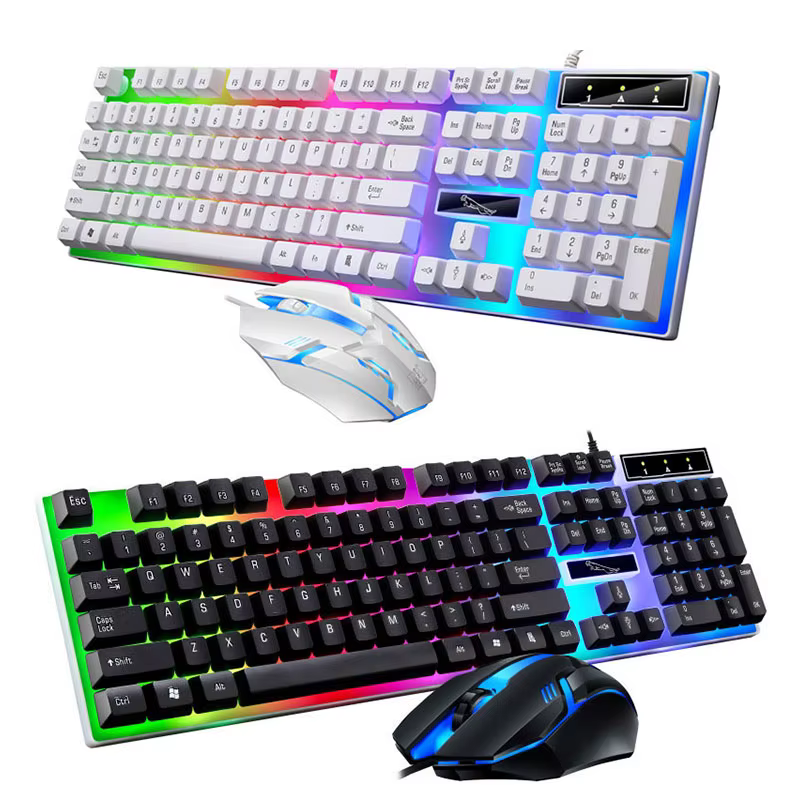 Ensemble clavier et souris de jeu filaire RVB LED