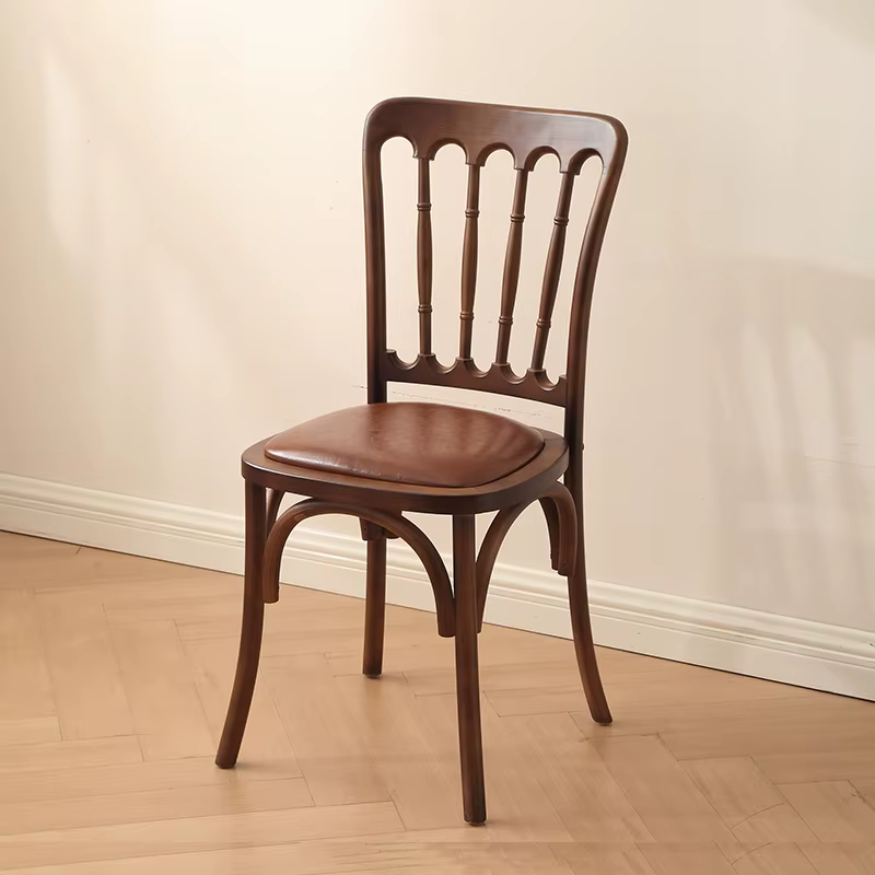 Chaise de salle à manger Napoléon vintage, siège tissé en rotin et bois massif, chaise d'appoint rétro de pays français pour salle à manger, salon, maison
