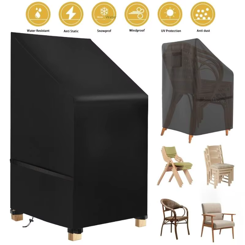 Housse de protection imperméable pour meubles de jardin 65x65x70x120cm pour chaises empilables