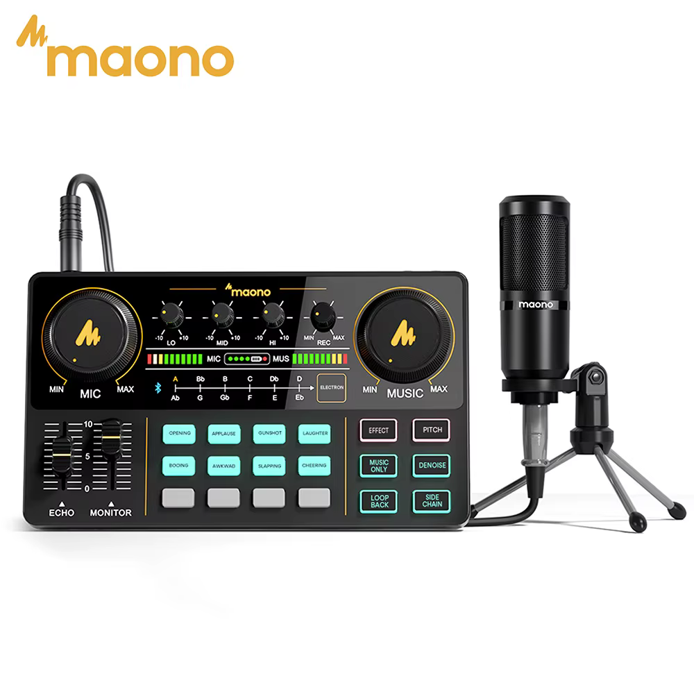 Ensemble carte son et microphone Maono AM200-S1