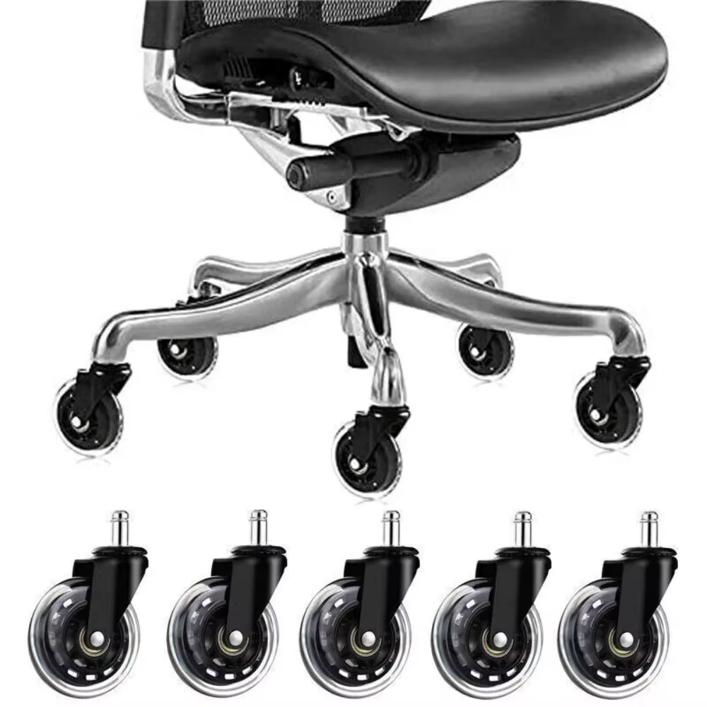 Durable 3 pouces chaise de bureau roulette pivotante PU rotatif