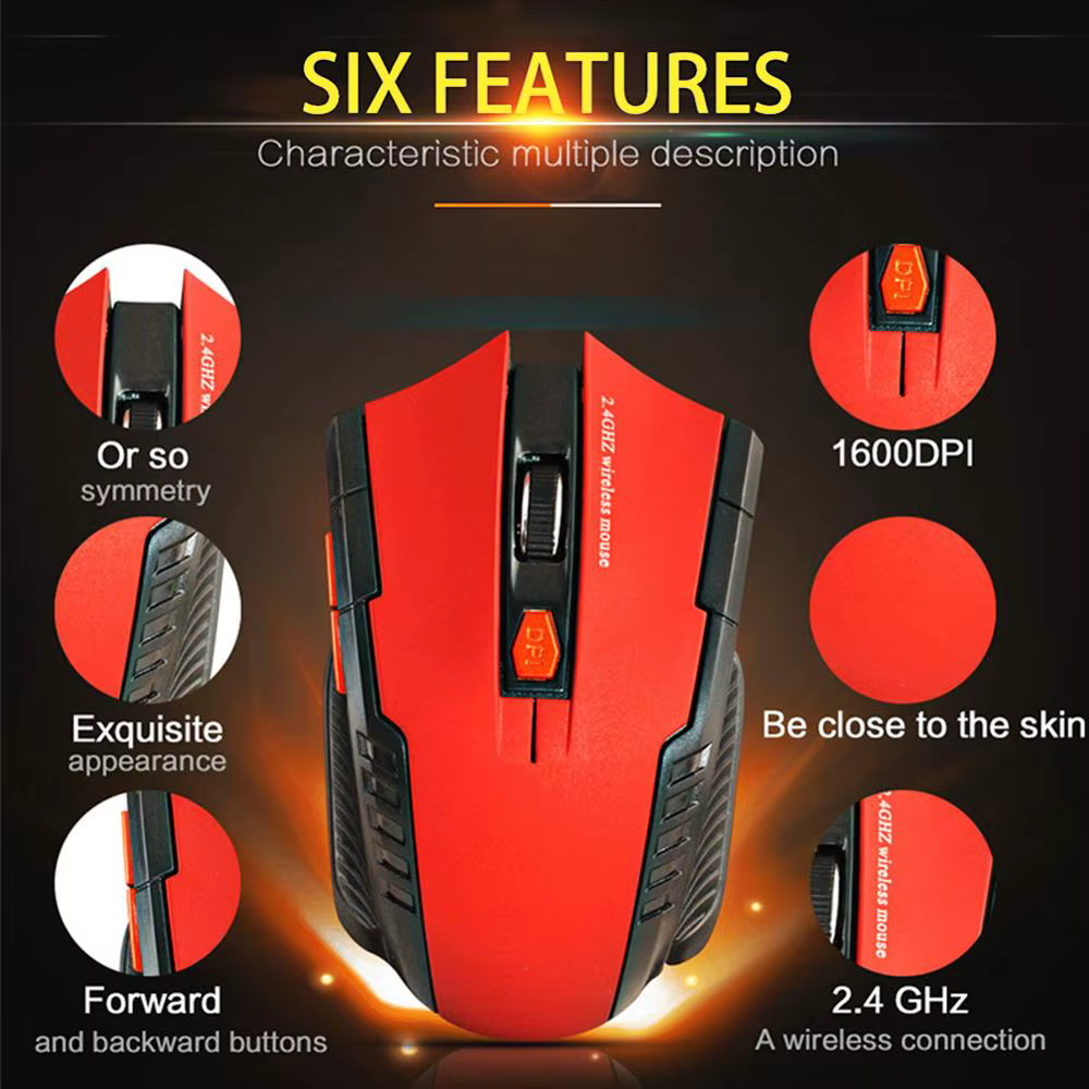 Souris optique sans fil 2000DPI 2.4GHz